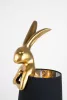 KARE Design Rabbit Arany Nyúl Asztali Lámpa Fekete Lenárnyékolóval