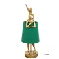   KARE Design Rabbit Asztali Lámpa Arany Zöld Vászon Ernyővel 68cm