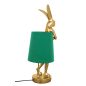 KARE Design Rabbit Asztali Lámpa Arany Zöld Vászon Ernyővel 68cm