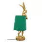   KARE Design Rabbit Asztali Lámpa Arany Zöld Vászon Ernyővel 68cm