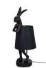 KARE Rabbit Asztali Lámpa Fekete Nyuszi Dizájn 68cm