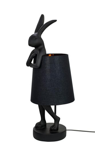 KARE Rabbit Asztali Lámpa Fekete Nyuszi Dizájn 68cm