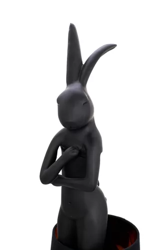 KARE Rabbit Asztali Lámpa Fekete Nyuszi Dizájn 68cm