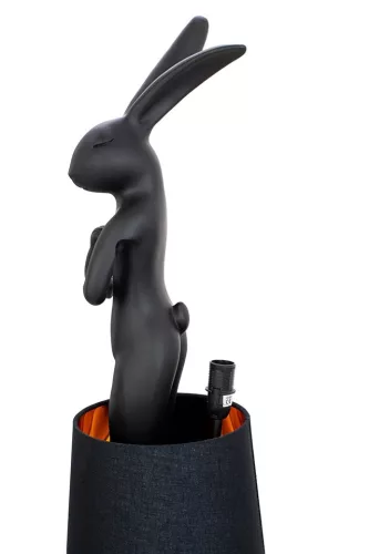 KARE Rabbit Asztali Lámpa Fekete Nyuszi Dizájn 68cm