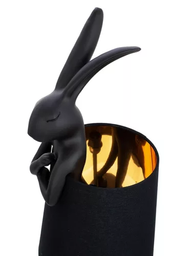 KARE Rabbit Asztali Lámpa Fekete Nyuszi Dizájn 68cm