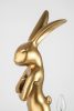 KARE Design Rabbit Aranyozott Nyuszi Asztali Lámpa Fehér Lenburkolattal