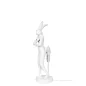   KARE Design Rabbit Asztali Lámpa Fehér Polirezin Rózsaszín Vászon Ernyővel
