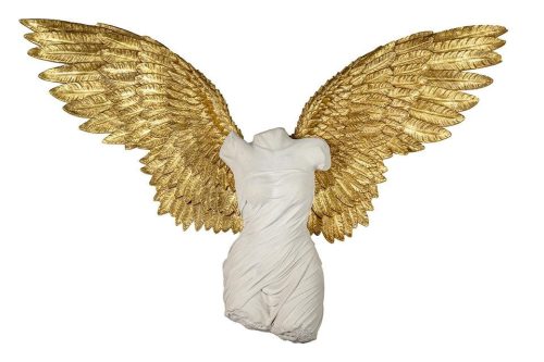 KARE Guardian Angel Fali Dekoráció Gyanta Fehér-Arany
