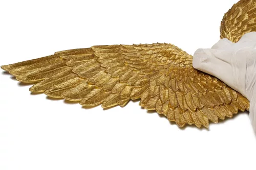 KARE Guardian Angel Fali Dekoráció Gyanta Fehér-Arany