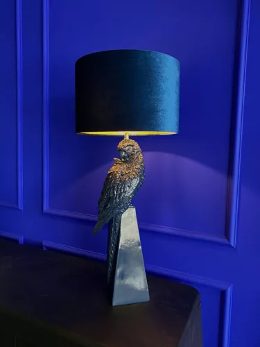 KARE Design Parrot Asztali Lámpa 84 cm Kék Papagáj Dekoratív