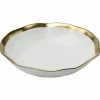 KARE Bell Porcelán Mélytányér Fehér-Arany 20 cm