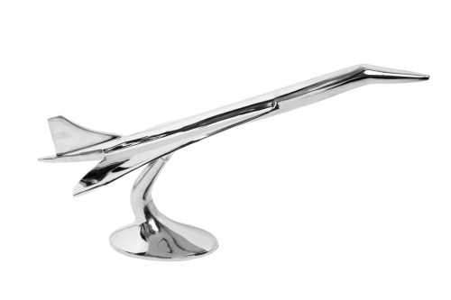 KARE Design Concorde Ezüst Alumínium Repülőgép Dekoráció 28 cm