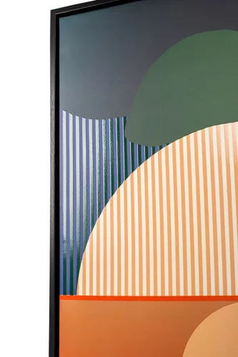Kare Design Sunrise Modern Geometrikus Vászonkép Fekete Keretben