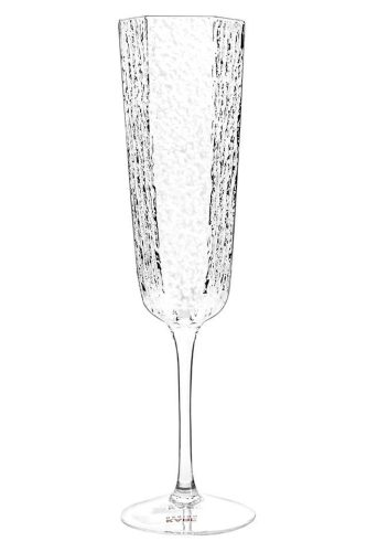 KARE Cascata Kézműves Pezsgőspohár Átlátszó Texturált Üveg 250ml
