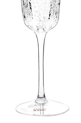 KARE Cascata Kézműves Pezsgőspohár Átlátszó Texturált Üveg 250ml