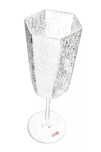 KARE Cascata Kézműves Texturált Borospohár 440ml Átlátszó
