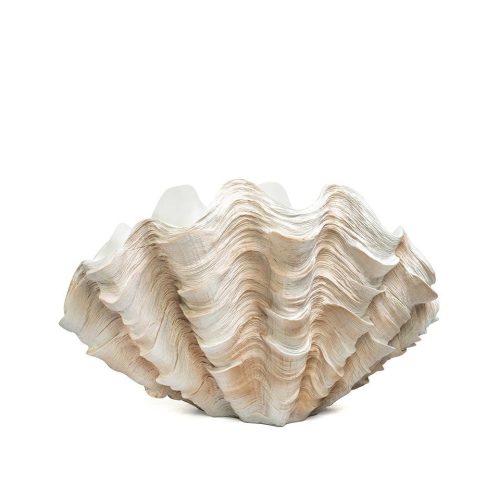 KARE Design Concha Kagylómintás Dekoratív Váza Krémfehér 29 cm