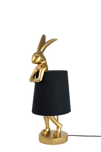 KARE Design Rabbit Asztali Lámpa Arany-Fekete 50cm