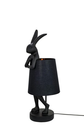 KARE Design Rabbit Asztali Lámpa Fekete Nyuszi 50cm