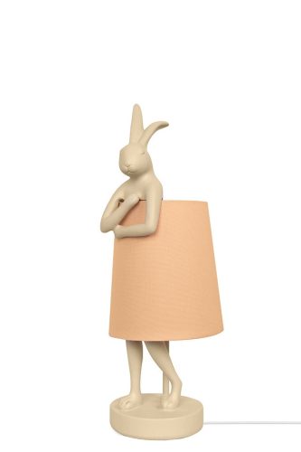 KARE Rabbit Asztali Lámpa Gyanta Barackszínű 50cm
