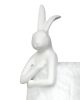 KARE Rabbit Fur Asztali Lámpa Műgyanta Fehér Ezüst 50cm