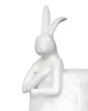 KARE Rabbit Fur Asztali Lámpa Műgyanta Fehér Ezüst 50cm