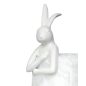 KARE Rabbit Fur Asztali Lámpa Műgyanta Fehér Ezüst 50cm