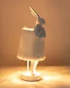 KARE Rabbit Fur Asztali Lámpa Műgyanta Fehér Ezüst 50cm