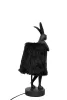 KARE Rabbit Fur Asztali Lámpa 50 cm Fekete Arany Műszőrme