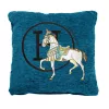 King Home Paris Home Lovas Díszpárna Zsenília Kék Elegáns