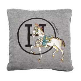 King Home Paris Home Lovas Díszpárna Chenille Szürke