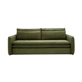  King Home Sense Slim Átalakítható Kanapé Kordszövet Világosbézs