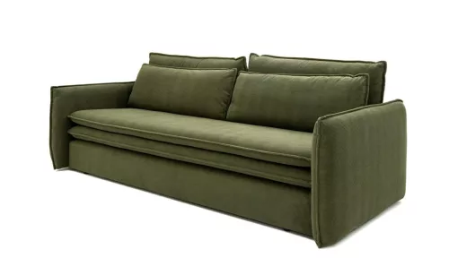 King Home Sense Slim Átalakítható Kanapé Kordszövet Világosbézs