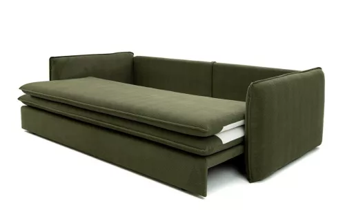 King Home Sense Slim Átalakítható Kanapé Kordszövet Világosbézs