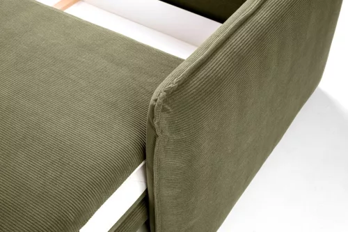 King Home Sense Slim Átalakítható Kanapé Kordszövet Világosbézs