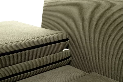 King Home Sense Slim Átalakítható Kanapé Kordszövet Világosbézs