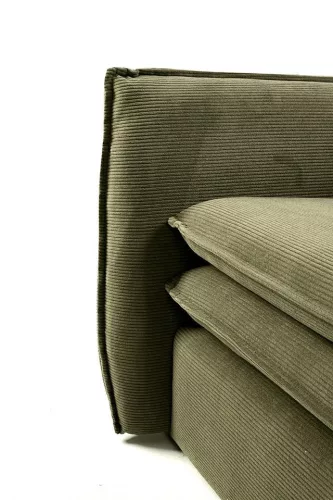 King Home Sense Slim Átalakítható Kanapé Kordszövet Világosbézs