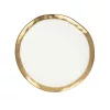 KARE Bell Porcelán Tányér Fehér-Arany 26 cm