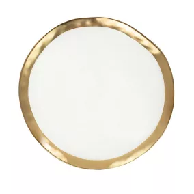 KARE Bell Porcelán Tányér Fehér-Arany 31 cm