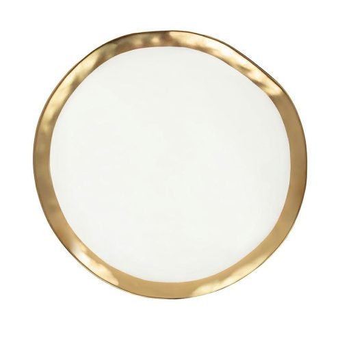 KARE Bell Porcelán Tányér Fehér-Arany 31 cm