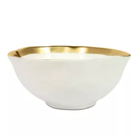 KARE Bell Porcelán Tál Fehér-Arany 15cm