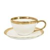 KARE Bell Porcelán Teáscsésze Fehér-Arany