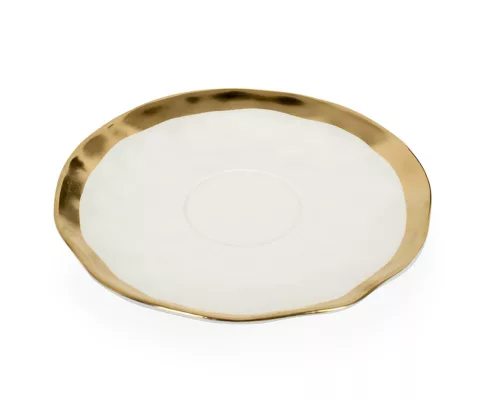 KARE Bell Porcelán Teáscsésze Fehér-Arany