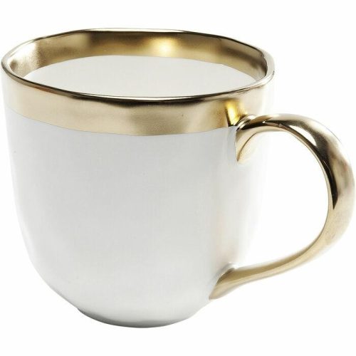 KARE Bell Porcelán Bögre Fehér-Arany