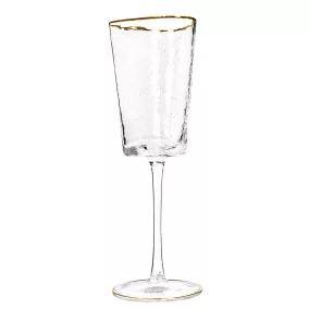   KARE Hommage Kézműves Kristály Borospohár Arany Szegéllyel 300ml