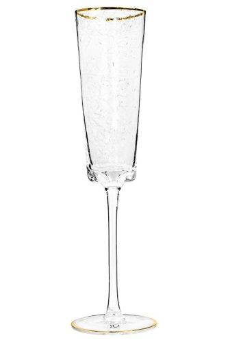 KARE Hommage Kézműves Pezsgőspohár Arany Szegéllyel 165ml