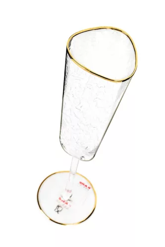 KARE Hommage Kézműves Pezsgőspohár Arany Szegéllyel 165ml