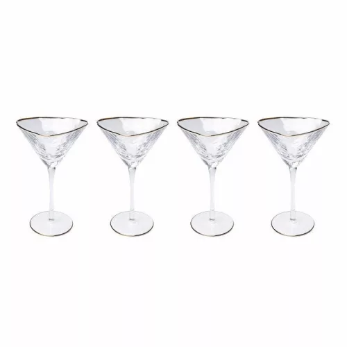 KARE Hommage Martini Kristálypohár Arany Szegéllyel 240ml