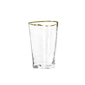   Kare Design Hommage Kézműves Üvegpohár Arany Szegéllyel 450ml