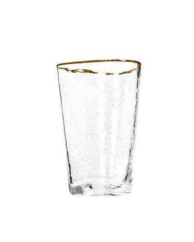 Kare Design Hommage Kézműves Üvegpohár Arany Szegéllyel 450ml